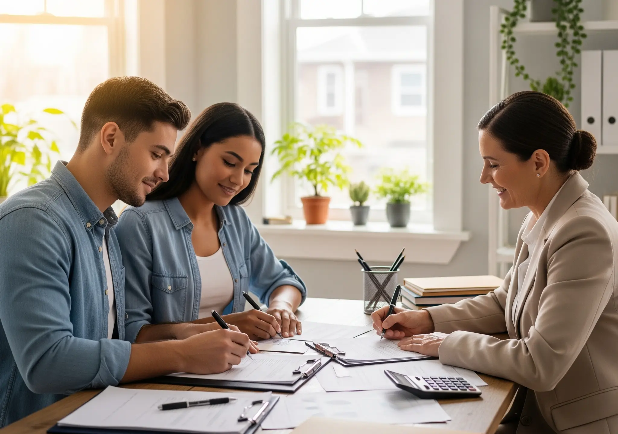 First-time buyer signing