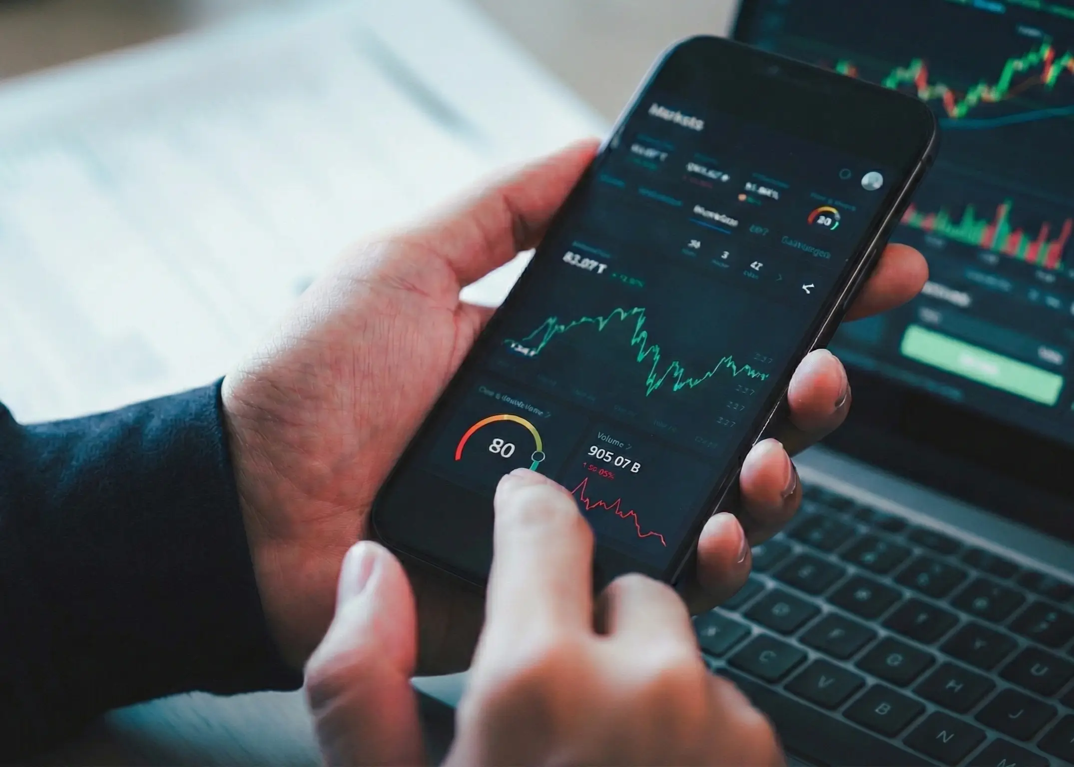 Investor analyzing stock risk and market trends on financial charts to make smarter investment decisions featured on Novozora.